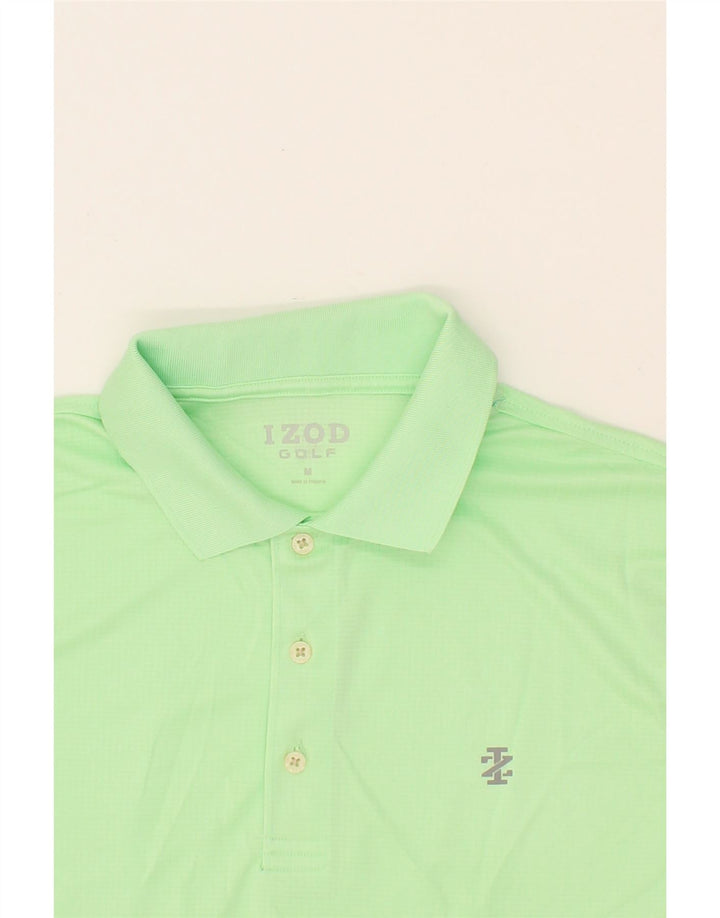 IZOD Mens Golf Polo Shirt Medium Green Polyester Vintage Izod and Second-Hand Izod from Messina Hembry 