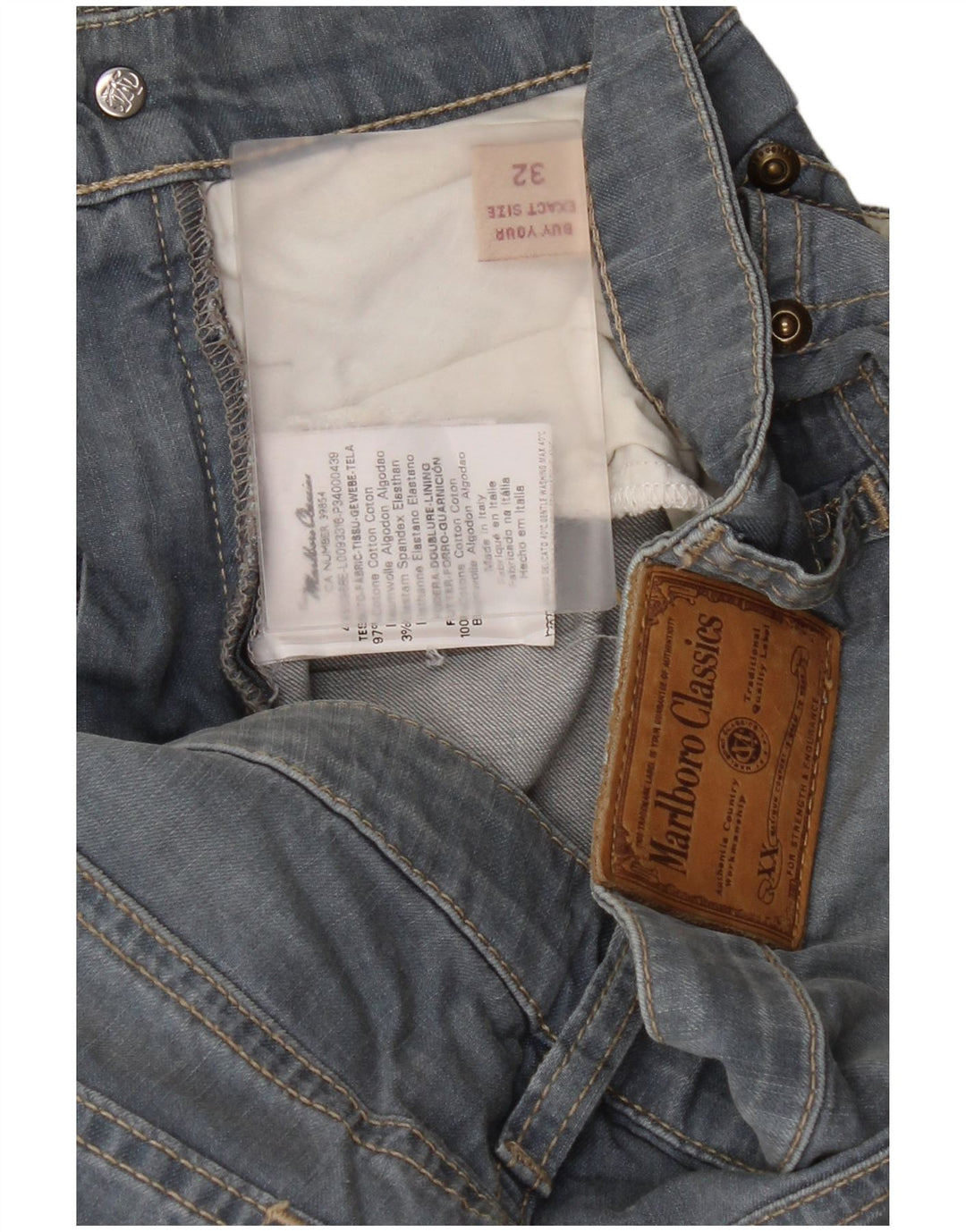 Marlboro Classics Herre Slim Jeans W32 L29 Blå Bomuld