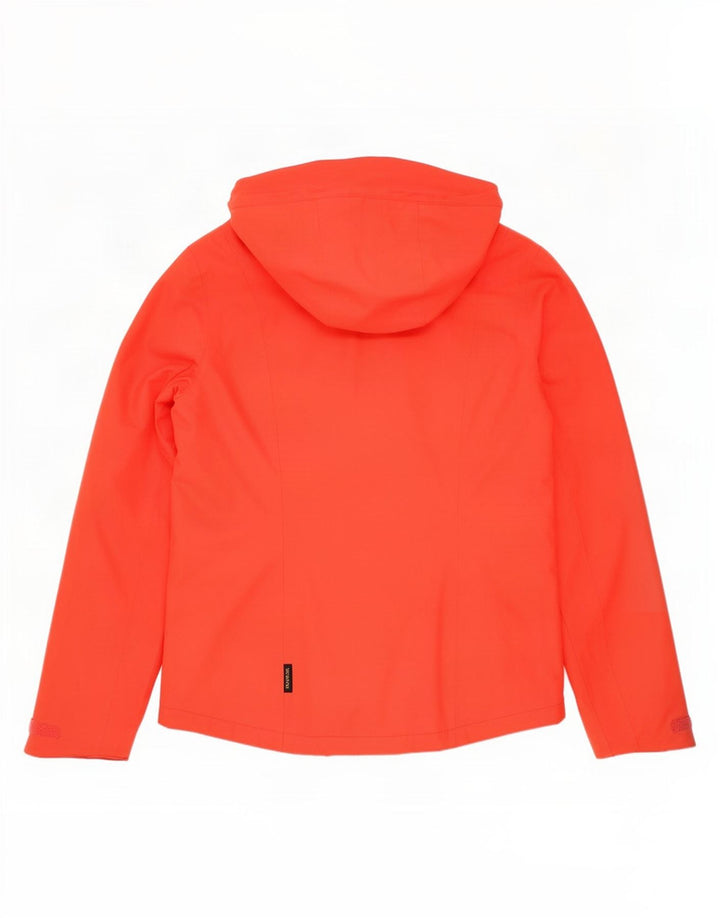 Jack Wolfskin Dame Hætte Oversized regnjakke UK 8/10 Lille Rød