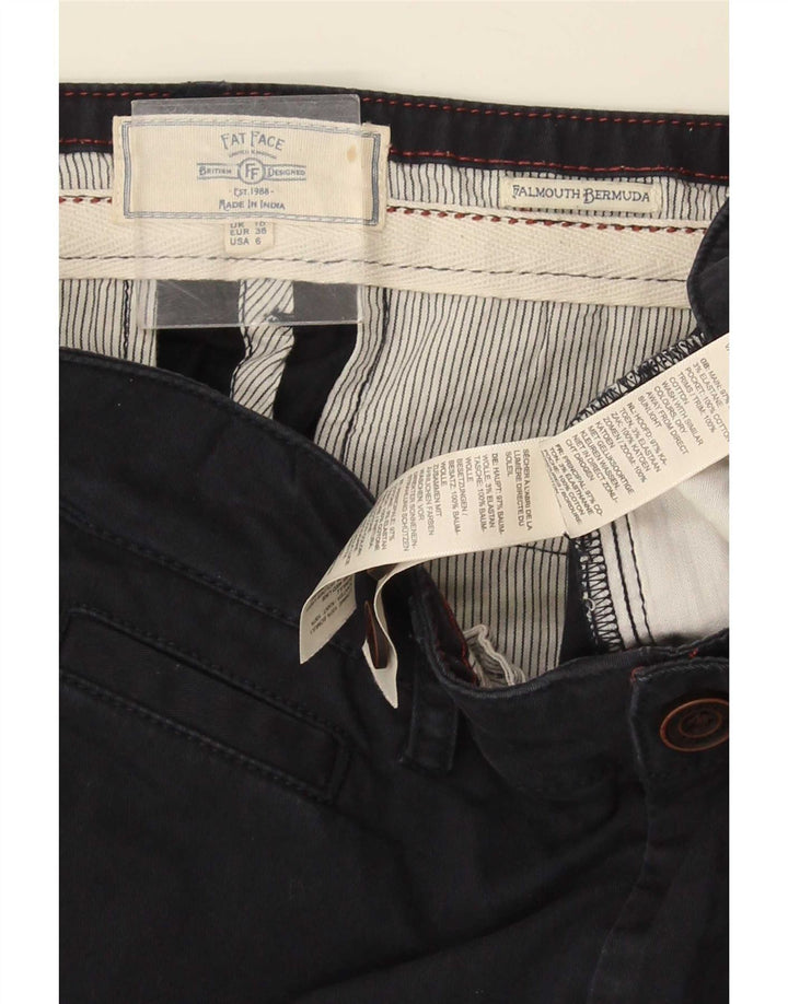Fat Face Dame Bermuda Shorts UK 10 Small W32 Navy Blue Bomuld