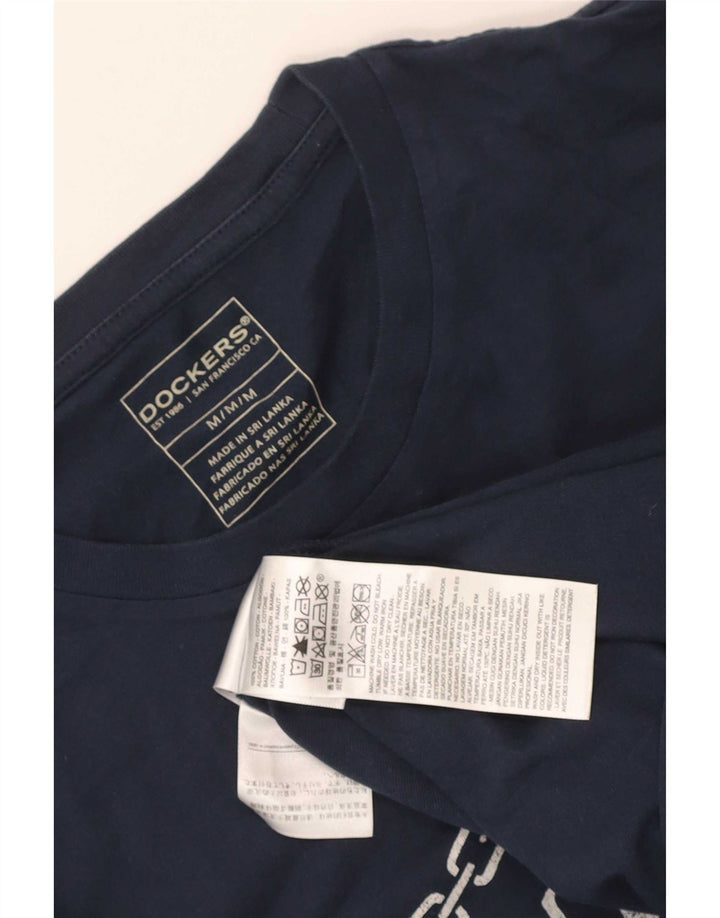 Dockers Herre Khakis Grafisk T-shirt Top Medium Navyblå Bomuld