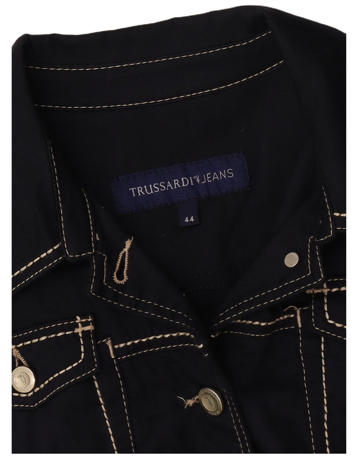 Trussardi Jeans Dame Bomber Jacket IT 44 Medium Navy Blue