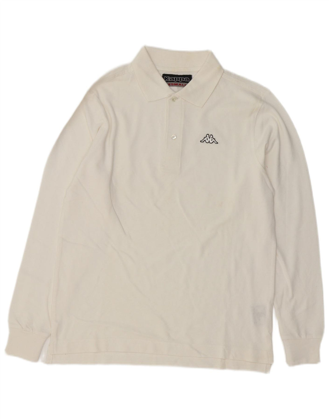 Kappa Langærmet Polo Shirt til mænd XS Hvid Bomuld