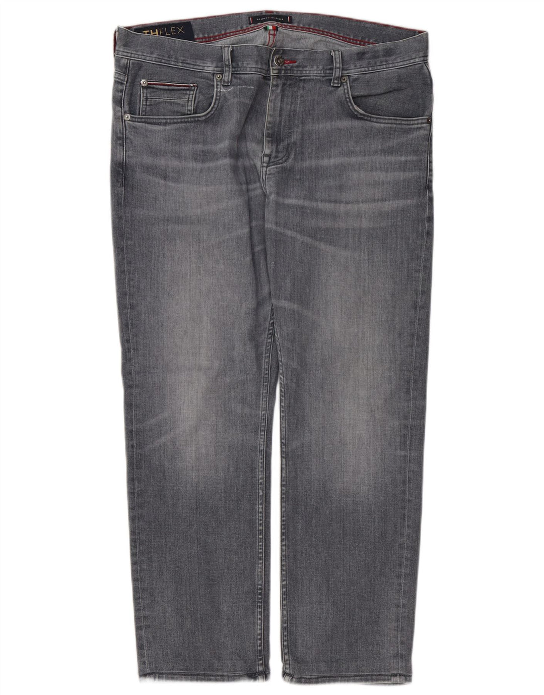 Tommy Hilfiger Herre Denton Straight Jeans W36 L28 Grå