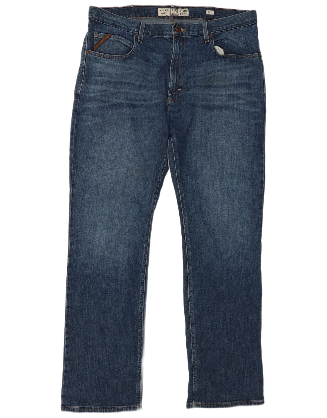 ARIAT Herre Relaxed Fit Bootcut Jeans W38 L34 Blå Bomuld