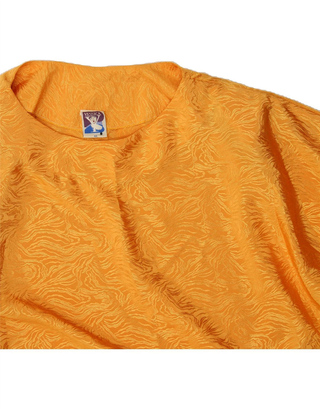 YESSICA Womens Abstract Pattern Shift Dress IT 44 Medium Yellow Polyester Vintage Yessica and Second-Hand Yessica from Messina Hembry 