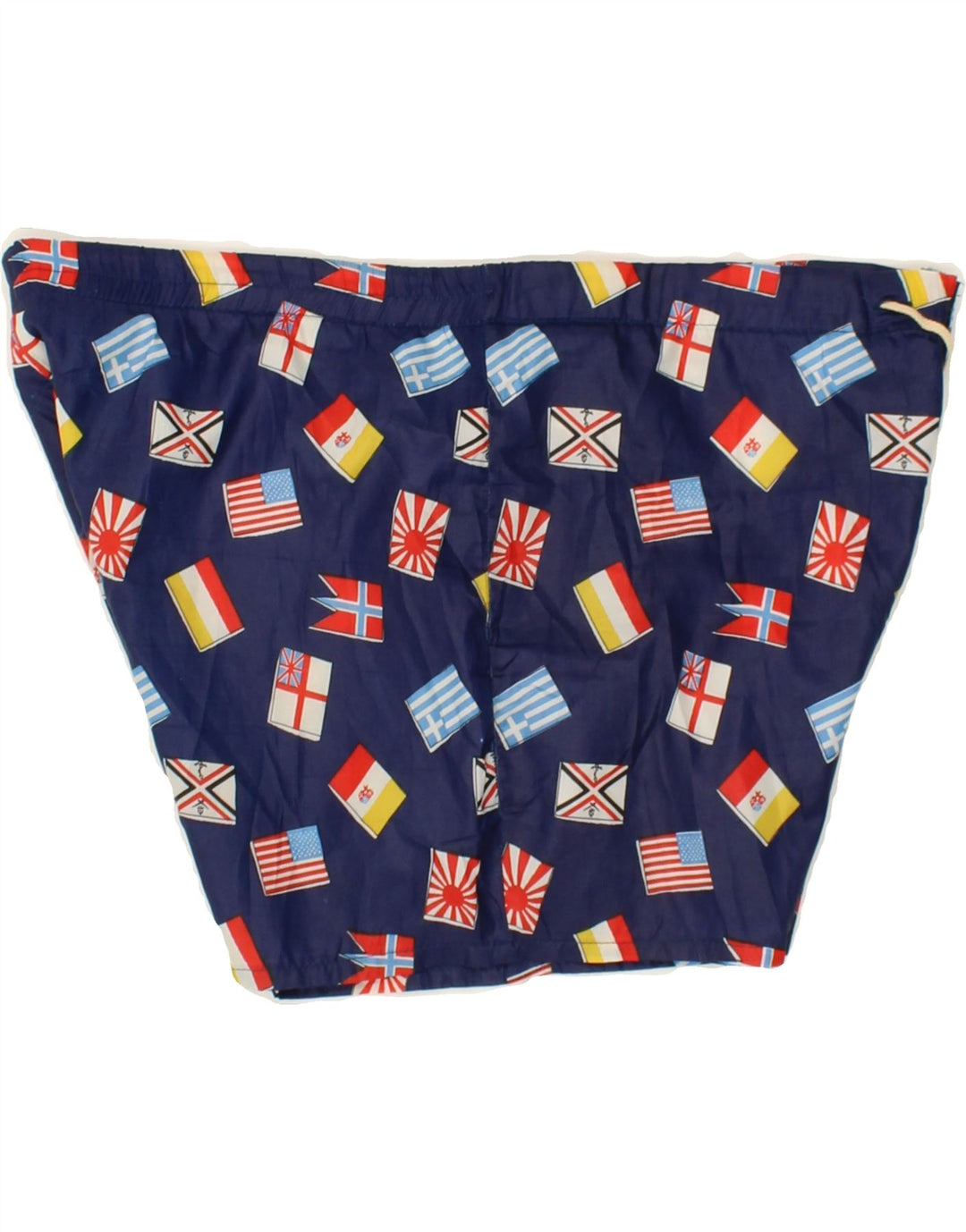 SCORPIO Mens Abstract Pattern Swimming Shorts IT 40 Large Navy Blue Vintage Scorpio and Second-Hand Scorpio from Messina Hembry 