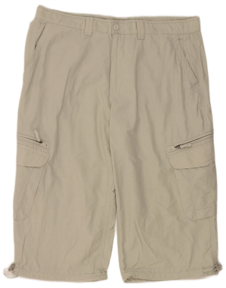 Marks & Spencer Herre Cargo Bermuda Shorts W38 XL Beige Bomuld