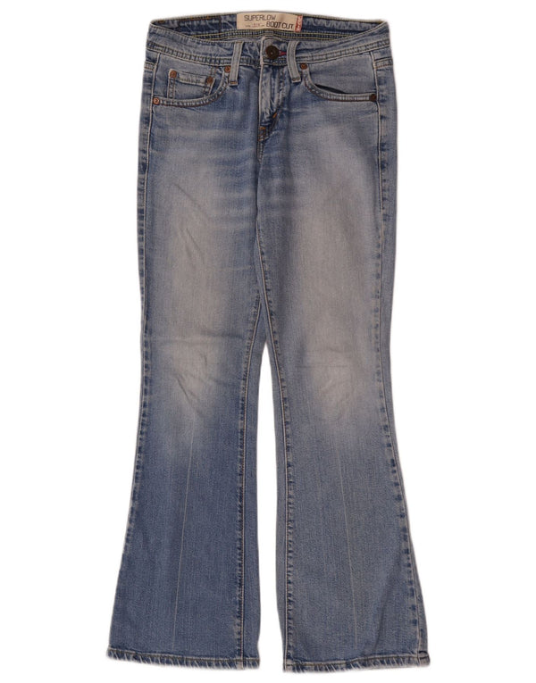 Levi's Dame 518 Super Low Bootcut Jeans US 1 XS W28 L29 Blå Bomuld