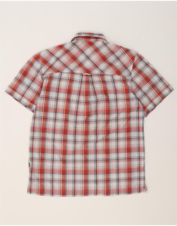 Rohan Mens Short Sleeve Shirt Small Red Check Polyamide
