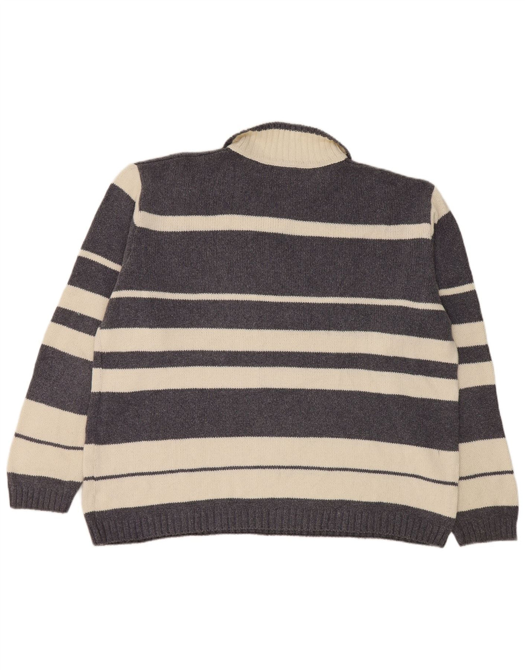Levi's Herre polo-hals sweater stor grå stribet bomuld