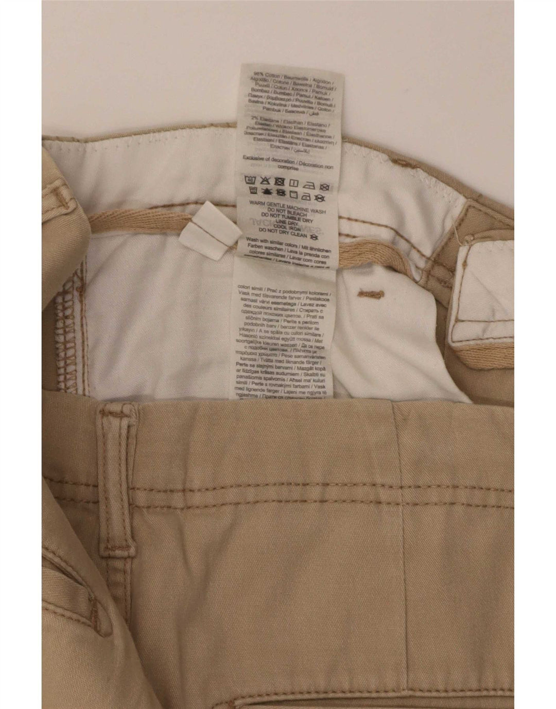 Jack & Jones Herre Cargo Shorts Små W32 Beige Bomuld