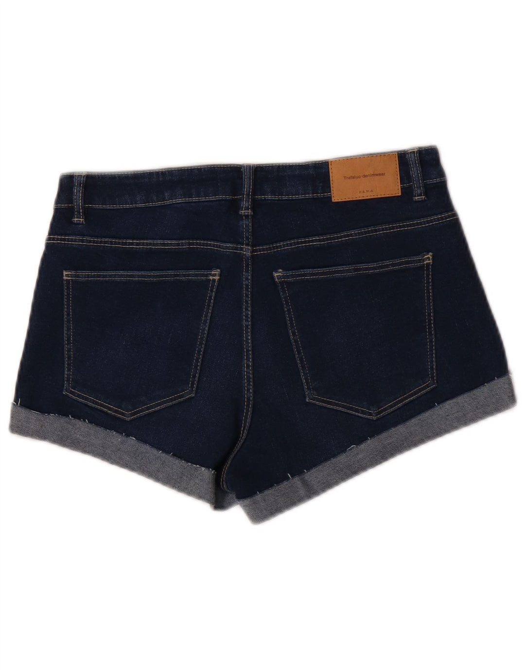 Zara Dame Denim Shorts EU 38 Small W28 Navy Blue