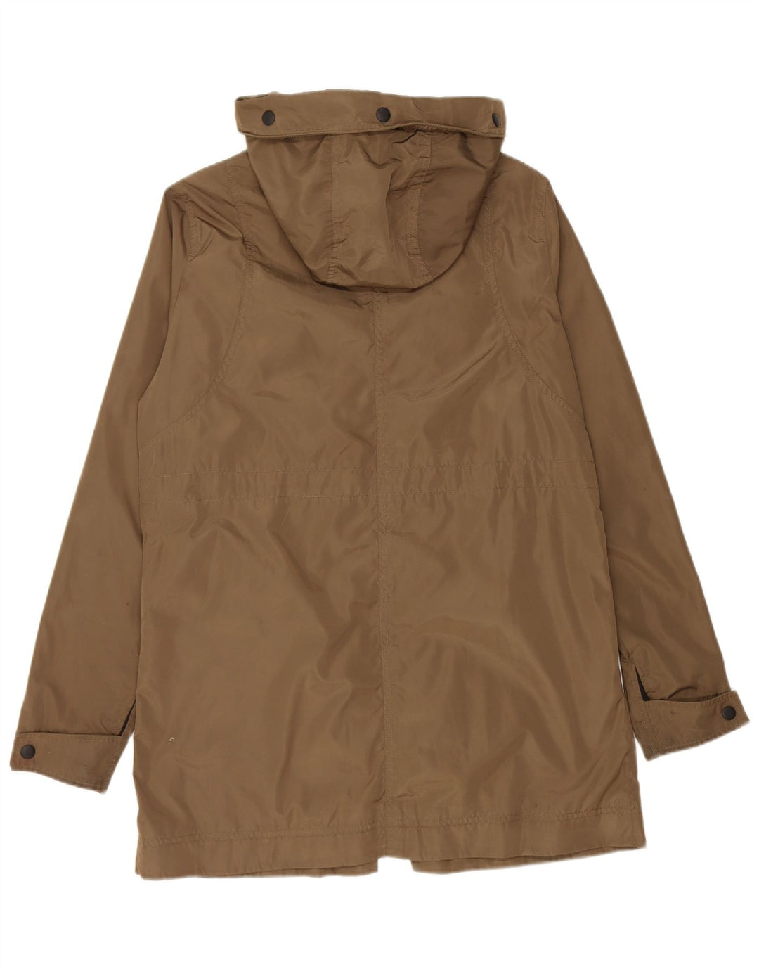Superdry Regnjakke med hætte til kvinder UK 14 Stor Khaki Polyester