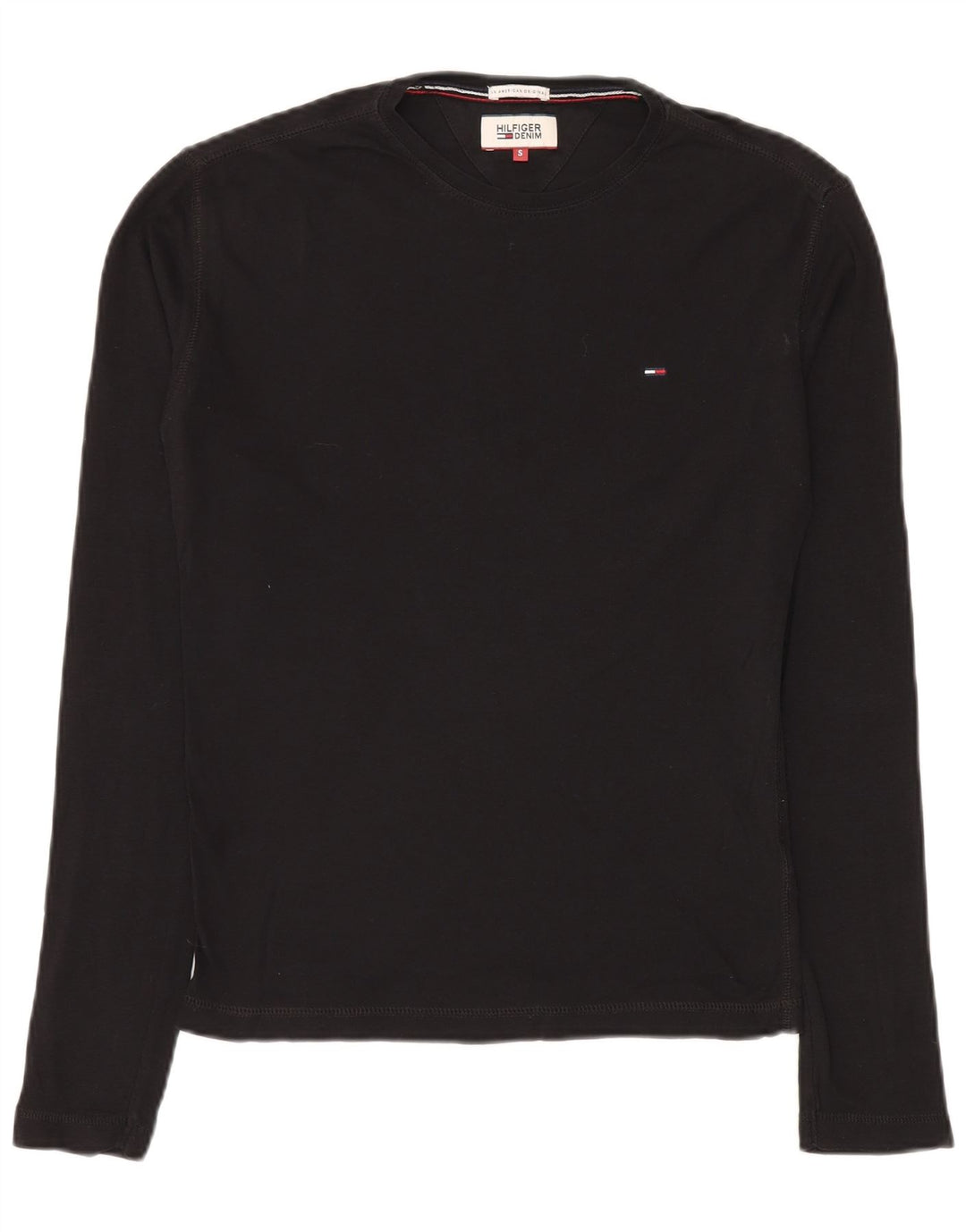 TOMMY HILFIGER Herre top Langærmet lille sort bomuld