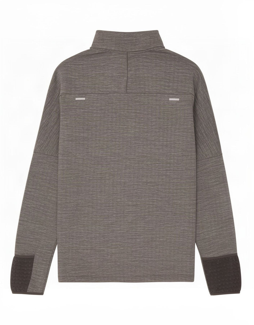 Nike Pullover med lynlås til mænd, træningsdragt, lille grå flækket polyester