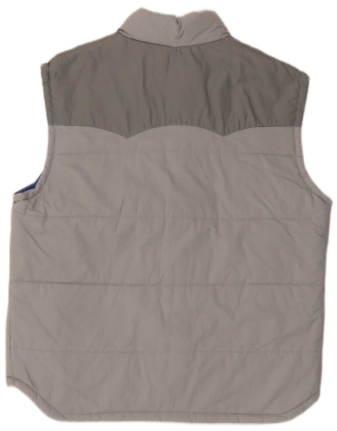 Vintage herre polstret Gilet IT 54 2XL Grå Colourblock