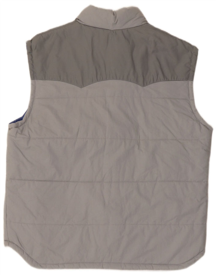 Vintage herre polstret Gilet IT 54 2XL Grå Colourblock