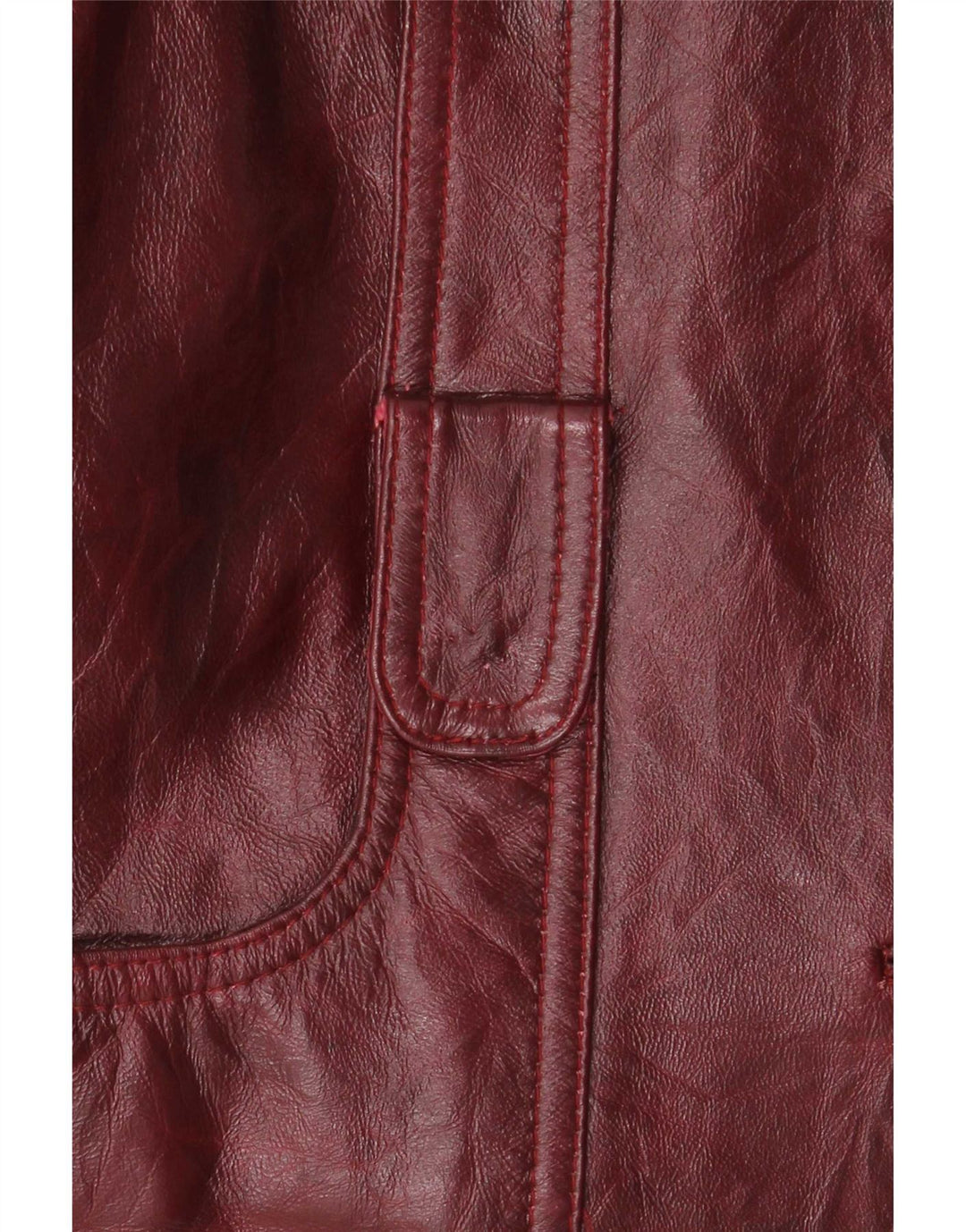 Vintage dame læderjakke UK 26 5XL Burgundy