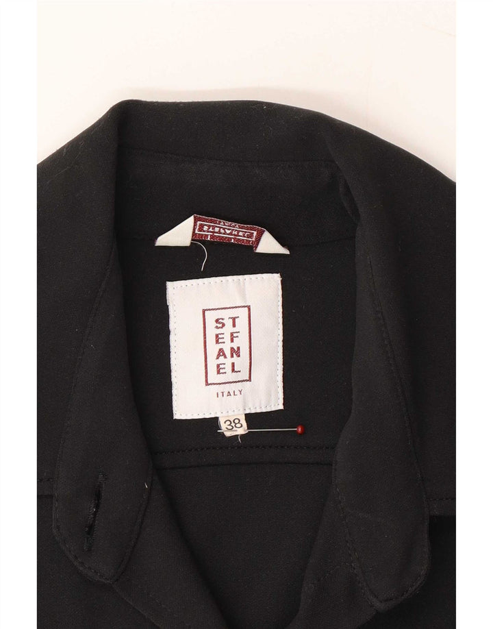 Stefanel Dame Bomber Jacket IT 38 XS Sort Polyamid