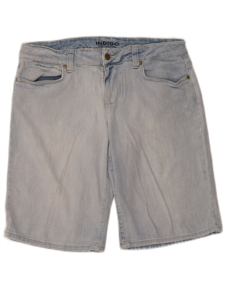 Marks & Spencer Dame denim Shorts UK 14 Large W34 Blue Cotton