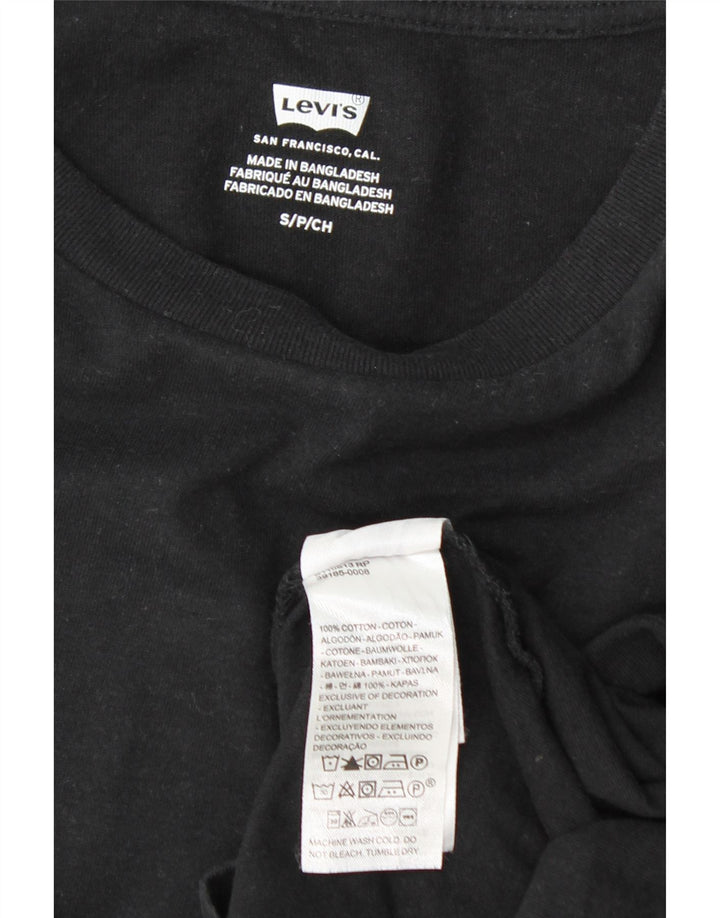 Levi's Dame Oversized T-Shirt Top UK 10 Small Black Bomuld