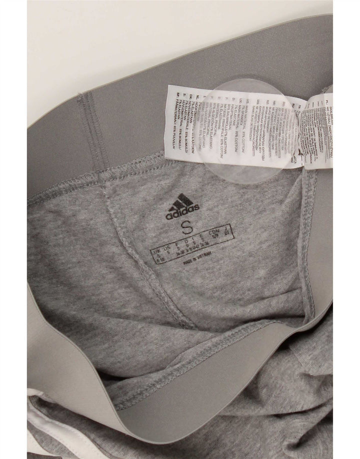 Adidas Dame Leggings UK 8 Small Grå Bomuld