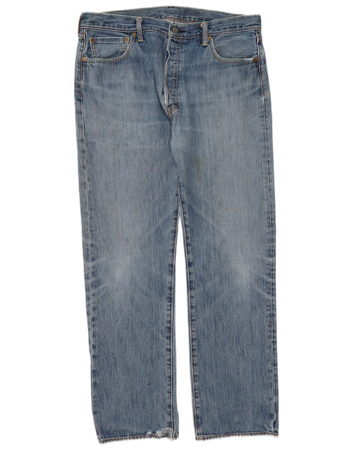 Levi's Herre 501 lige jeans W36 L32 blå bomuld