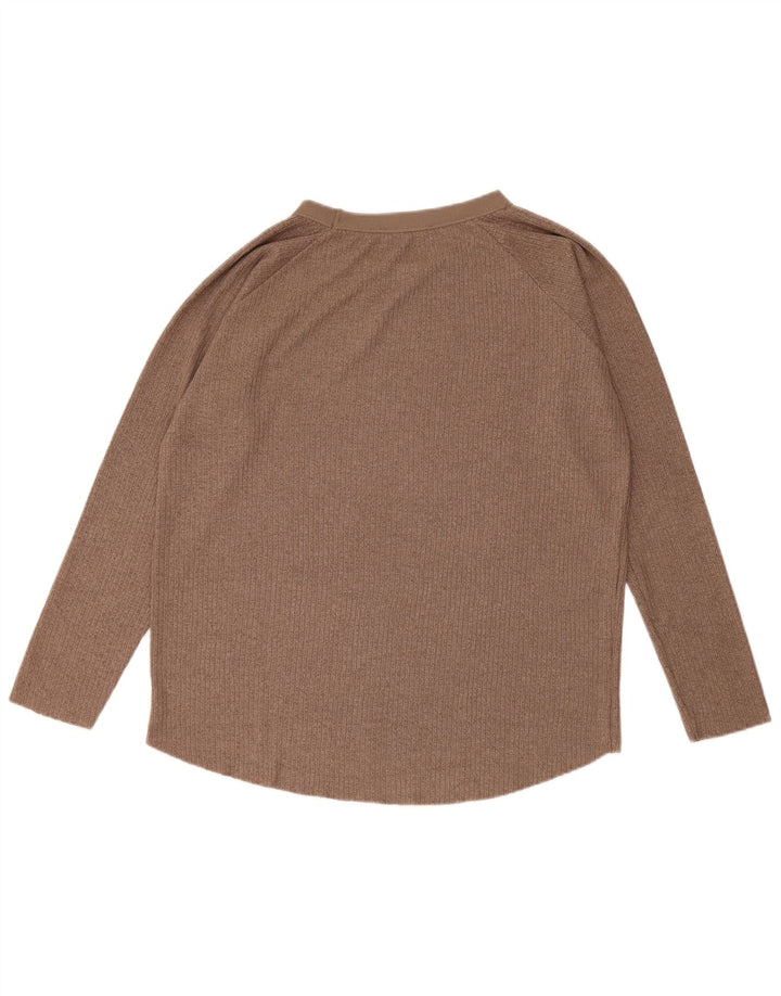 Zara Dame Oversized Top Langærmet UK 10 Lille Brun