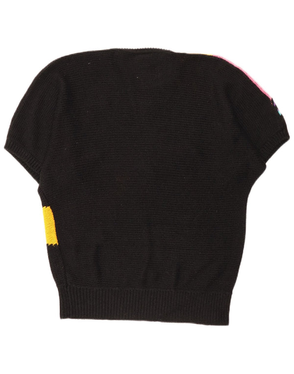 Yessica sweater med rund hals til kvinder EU 40/42 Medium Black Colourblock