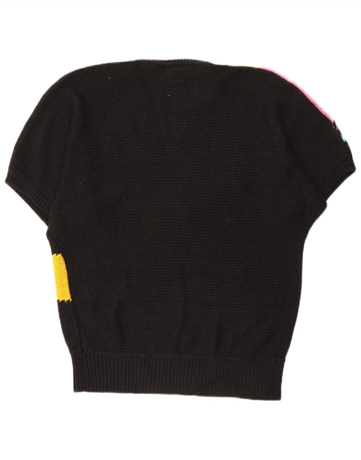 Yessica sweater med rund hals til kvinder EU 40/42 Medium Black Colourblock
