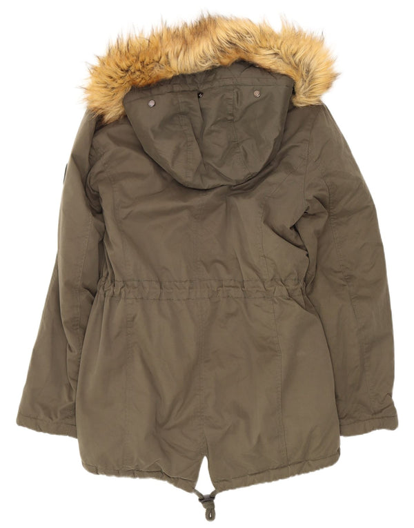 Mistral Sherpa Parkajakke med hætte til kvinder UK 10 Small Khaki