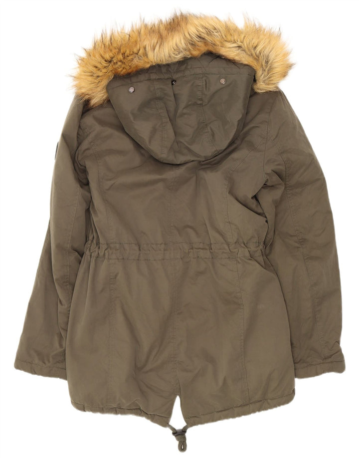 Mistral Sherpa Parkajakke med hætte til kvinder UK 10 Small Khaki