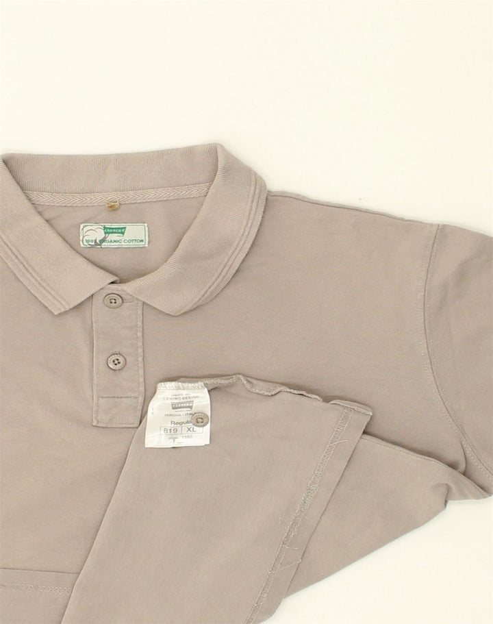 CARRERA Mens Polo Shirt XL Beige Cotton | Vintage Carrera | Thrift | Second-Hand Carrera | Used Clothing | Messina Hembry 