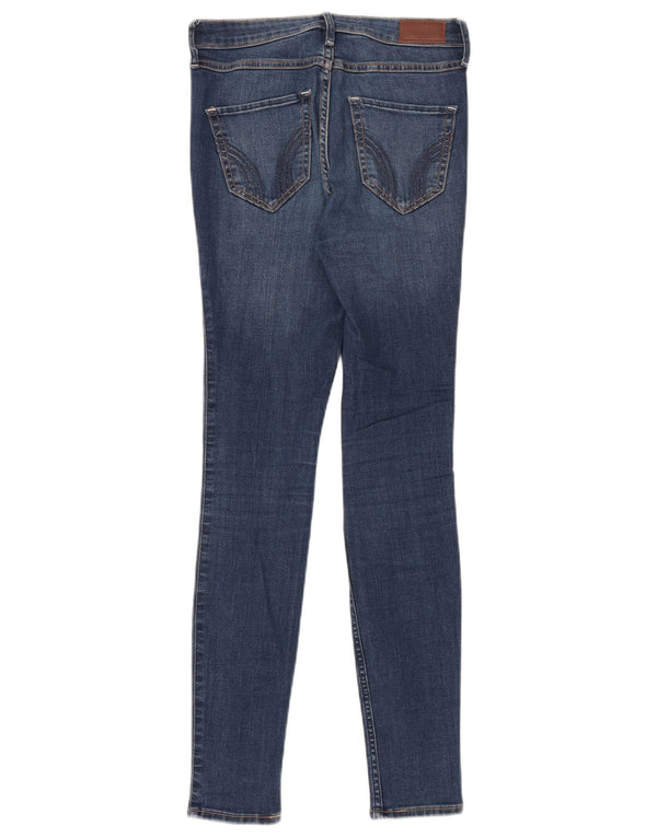 Hollister Skinny Jeans med høj talje til kvinder W25 L30 blå bomuld