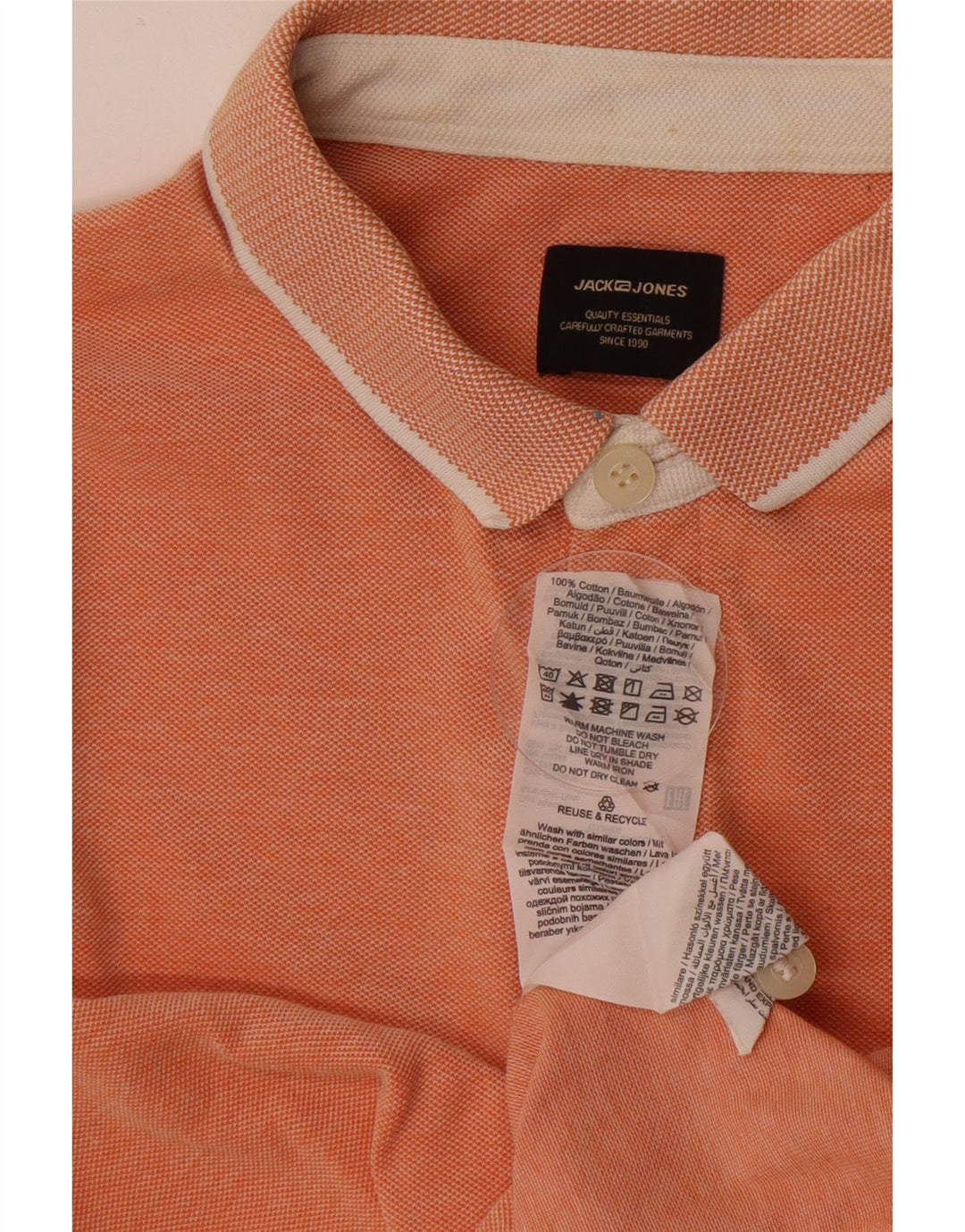 Jack & Jones herre poloskjorte lille orange bomuld