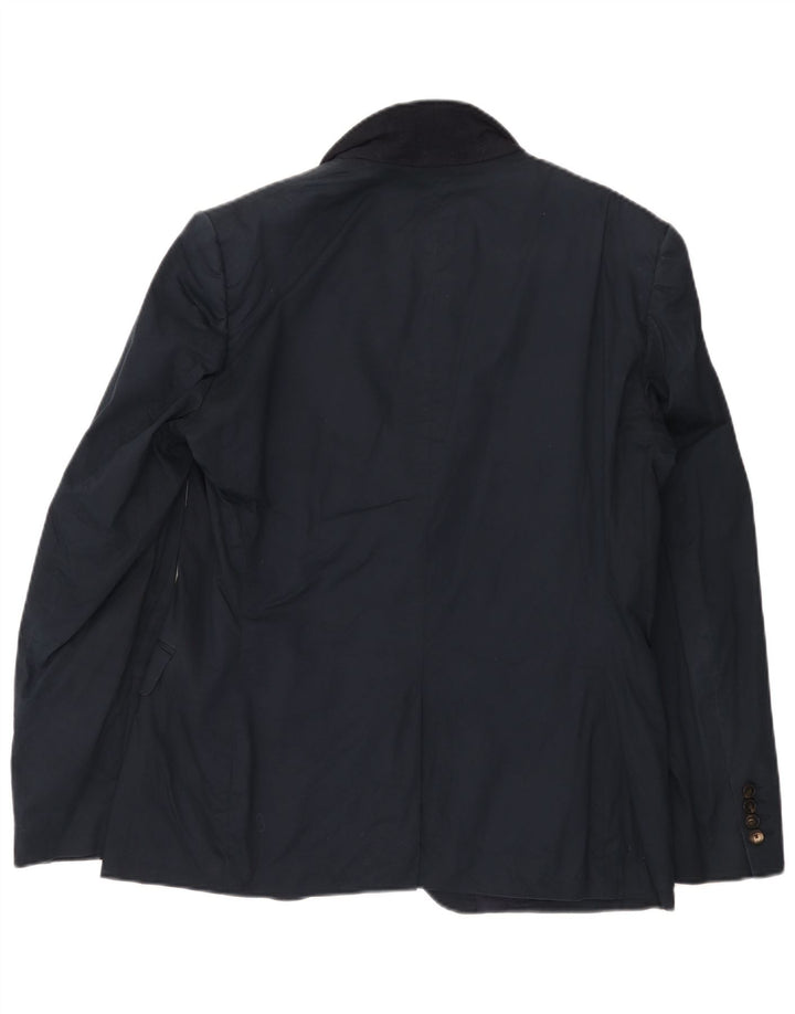 Reiss Herre 2 Button Blazer Jacket UK 42 XL Navy Blue Bomuld