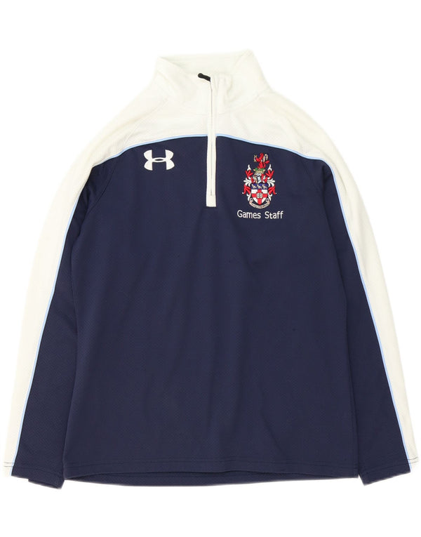 Under Armour Boys Grafisk Top Langærmet 11-12 år Navy Blue Sports