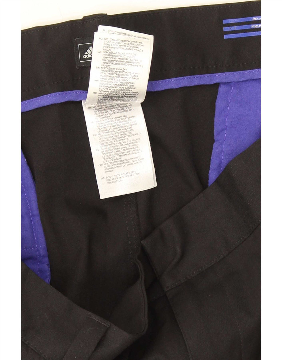 Adidas Straight Suit Bukser til mænd W40 L30 Sort polyester
