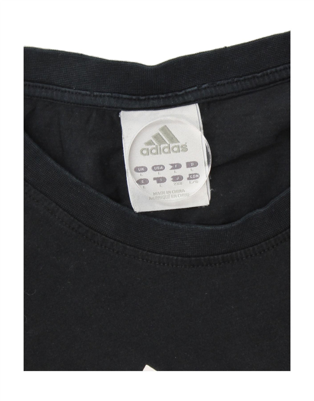 ADIDAS Mens Graphic T-Shirt Top Large Black Vintage Adidas and Second-Hand Adidas from Messina Hembry 
