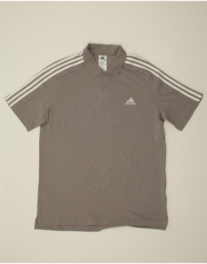 ADIDAS Mens Polo Shirt Large Grey Cotton Vintage Adidas and Second-Hand Adidas from Messina Hembry 