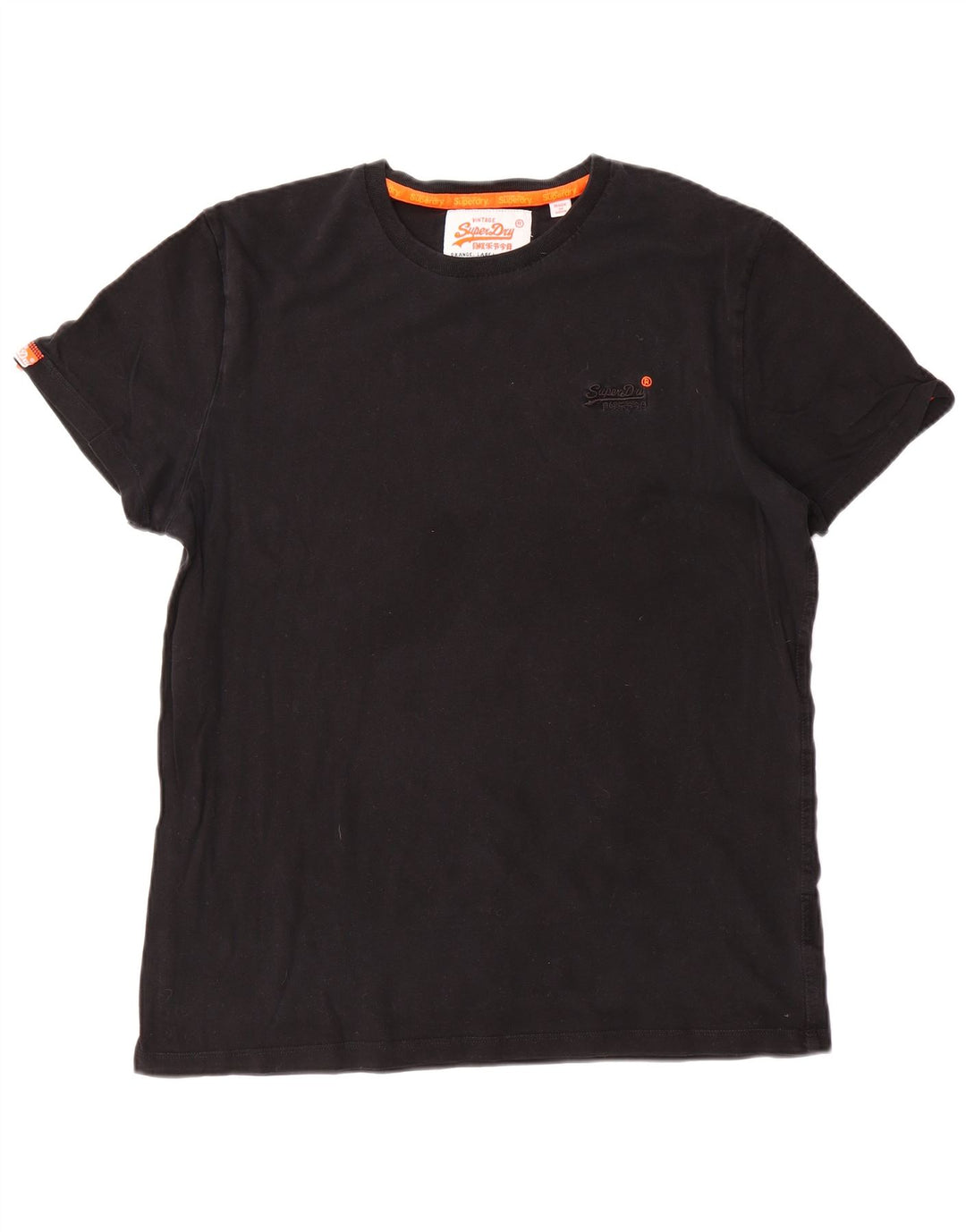Superdry T-shirt top til mænd XL sort bomuld