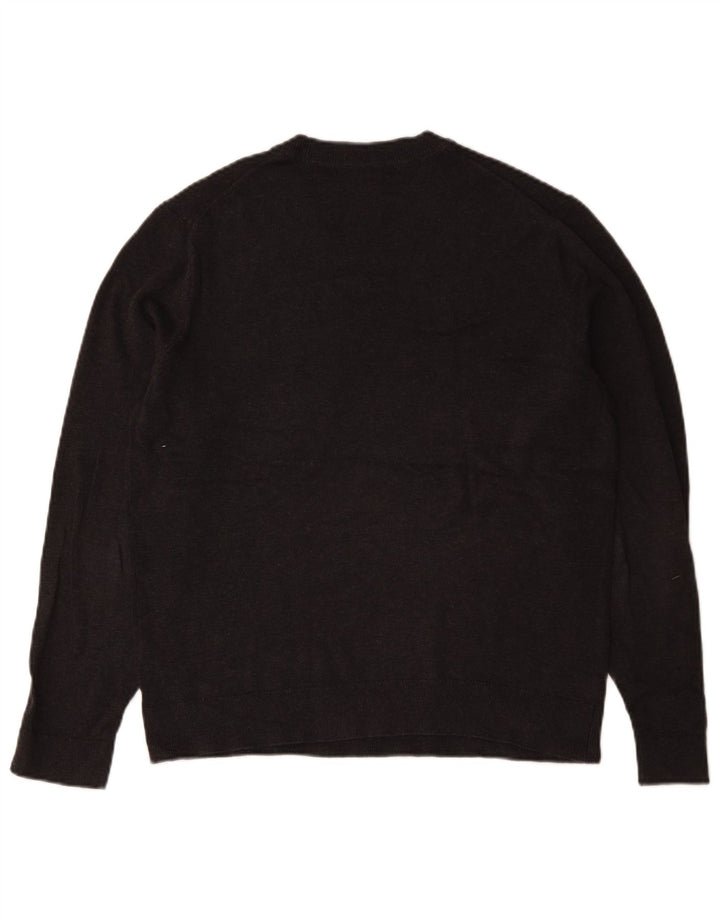 Abercrombie & Fitch herre sweater med rund hals, mellemgrå bomuld