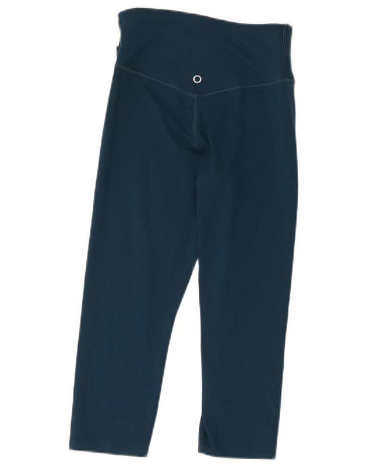 Marks & Spencer Capri Leggings til kvinder UK 10 Small Blue Polyester