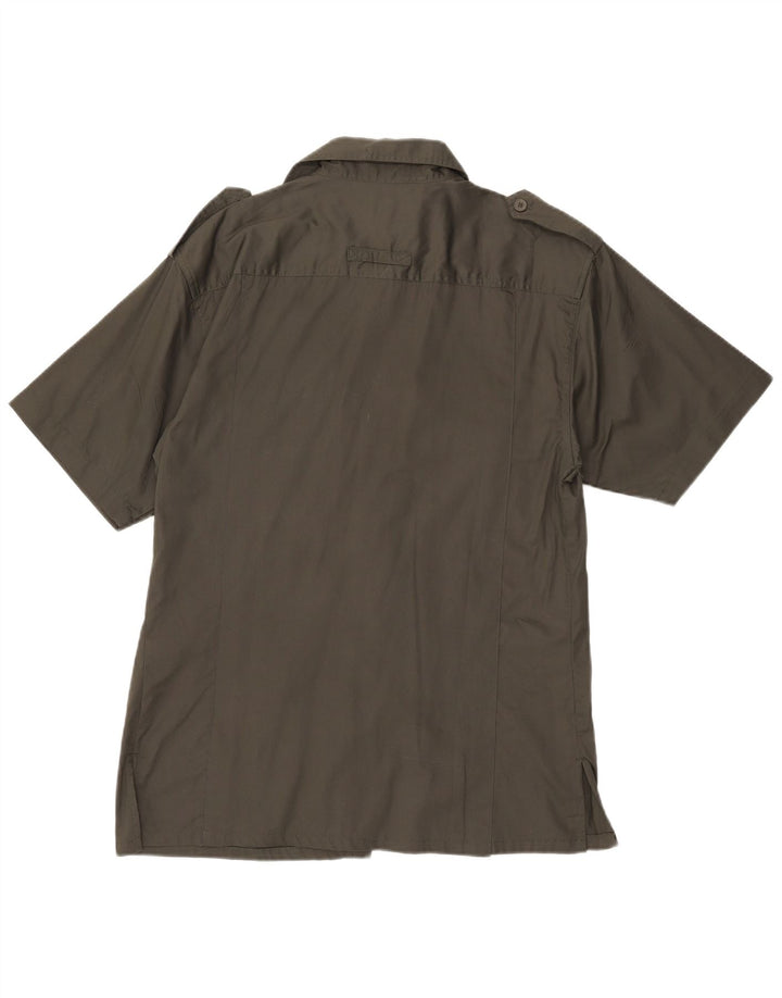 ESSE EMME Herre Militær Kortærmet skjorte Medium Khaki Bomuld