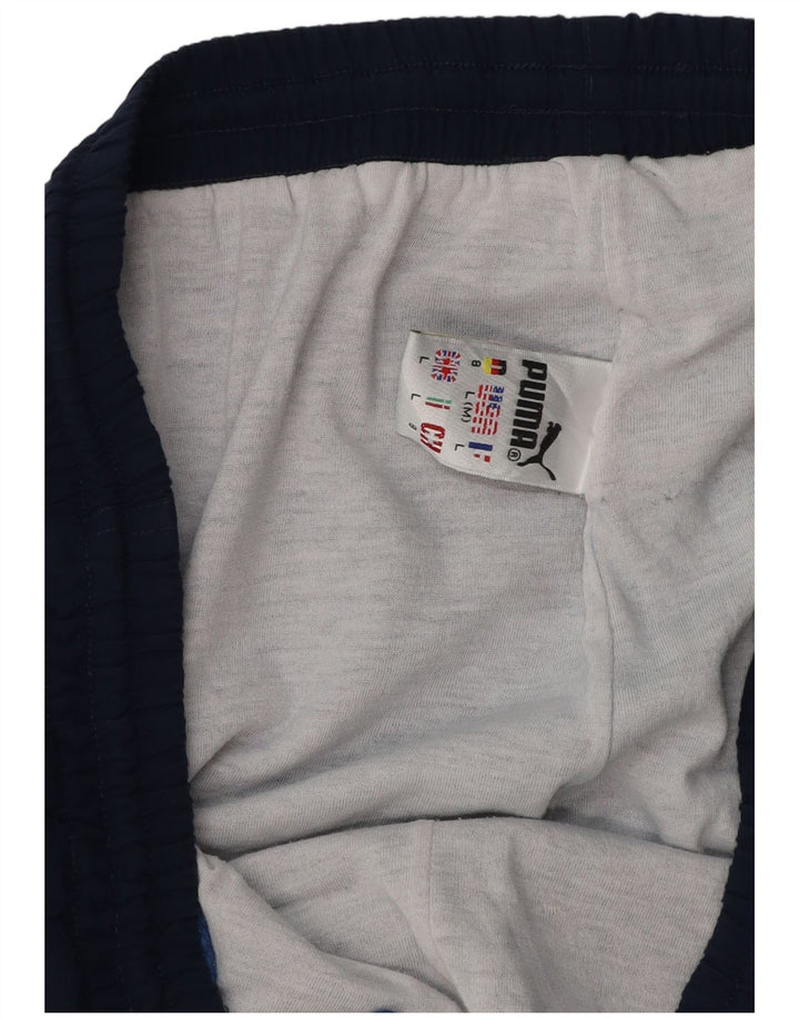 PUMA Træningsdragt til mænd Joggers Large Navy Blue Colourblock
