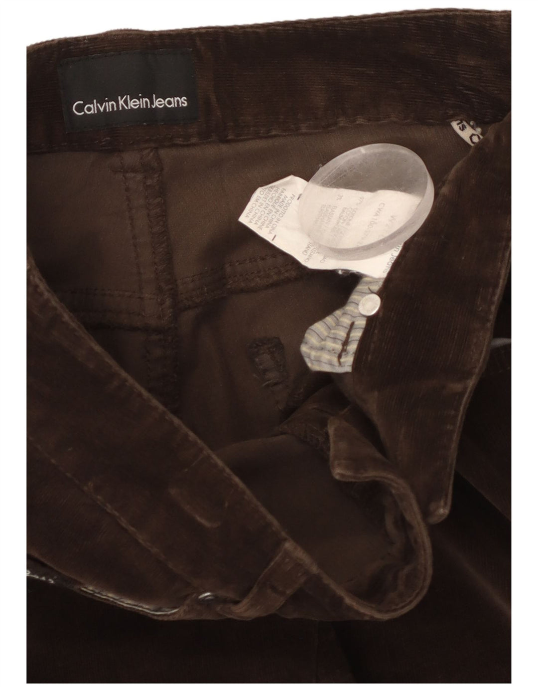 CALVIN KLEIN Dame Bootcut Corduroy Bukser W27 L30 Brun Bomuld