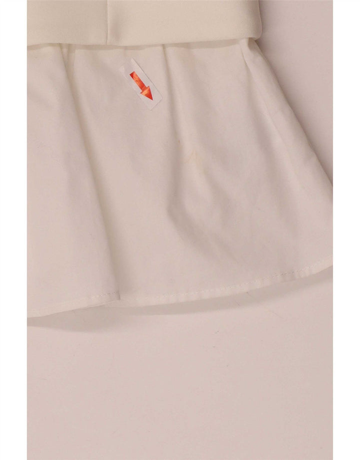 Zara Dame Cami Top UK 12 Medium White Colourblock Polyester