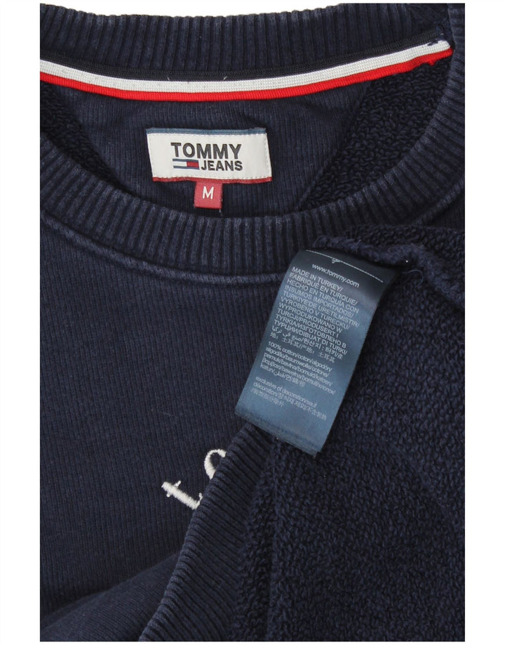 Tommy Hilfiger Dame Grafisk Sweatshirt Jumper UK 14 Medium Navy Blue