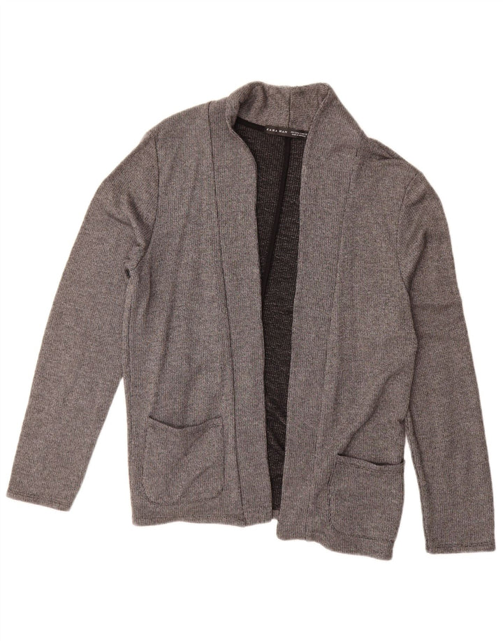 Zara Herre Cardigan Sweater Lille Grå